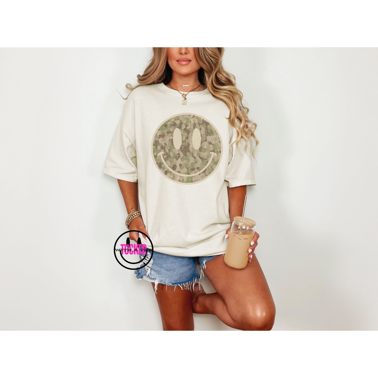 CAMO SMILEY - COMFORT COLORS