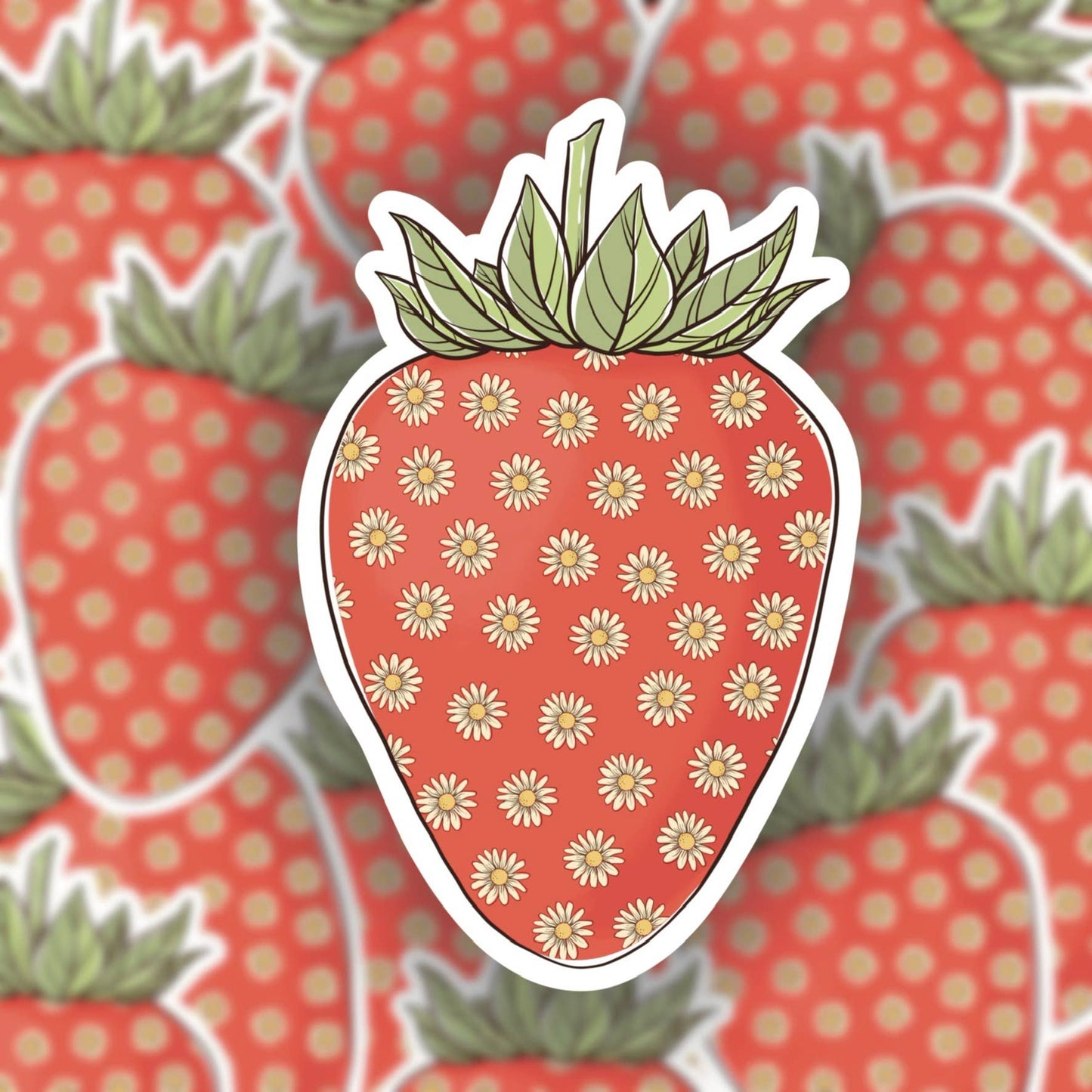 Strawberry Daisy, Vinyl Sticker