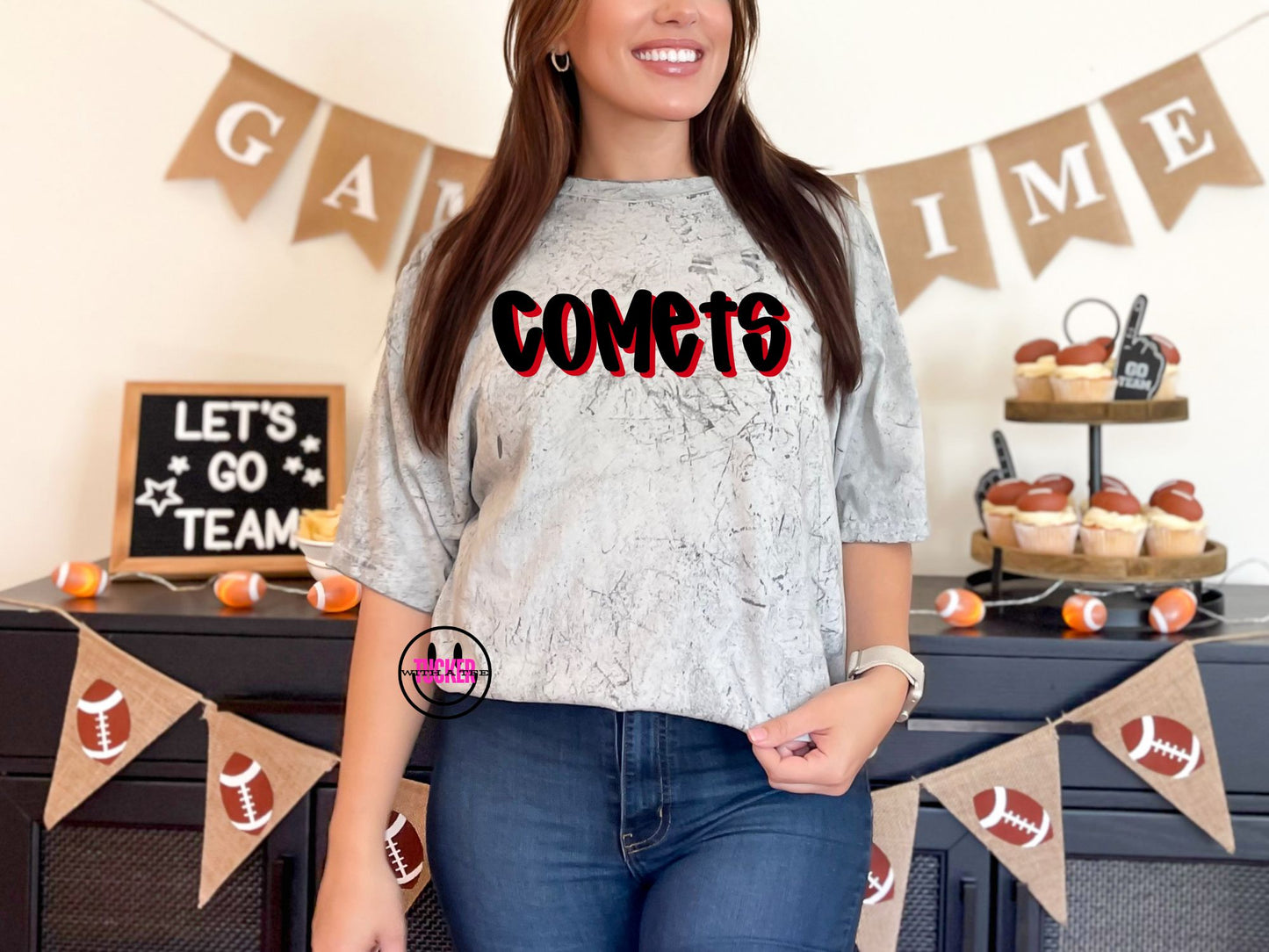 Preppy Mascot Color Blast Tee – Comfort Colors Smoke