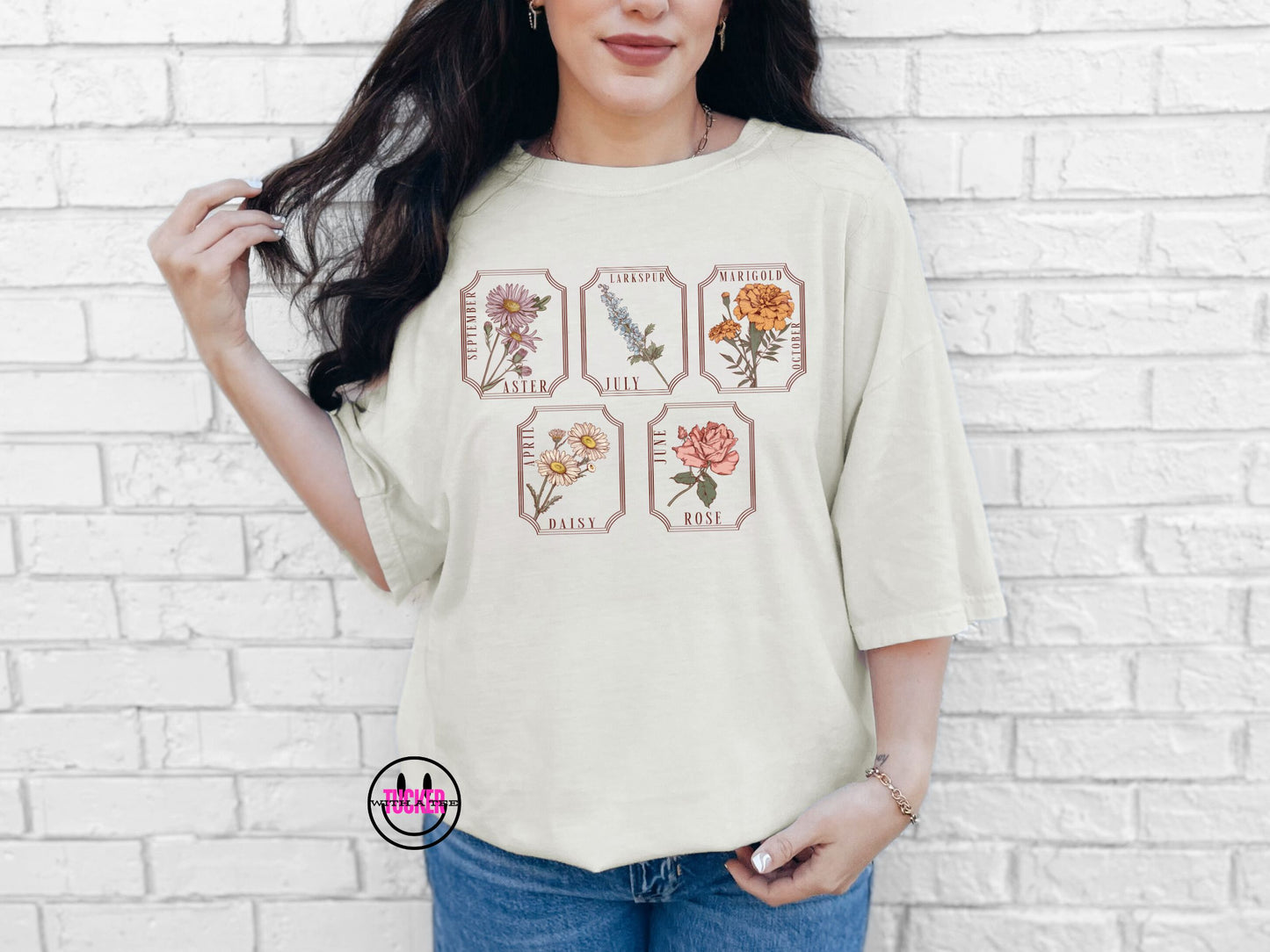 BIRTH FLOWER TEE - CC IVORY