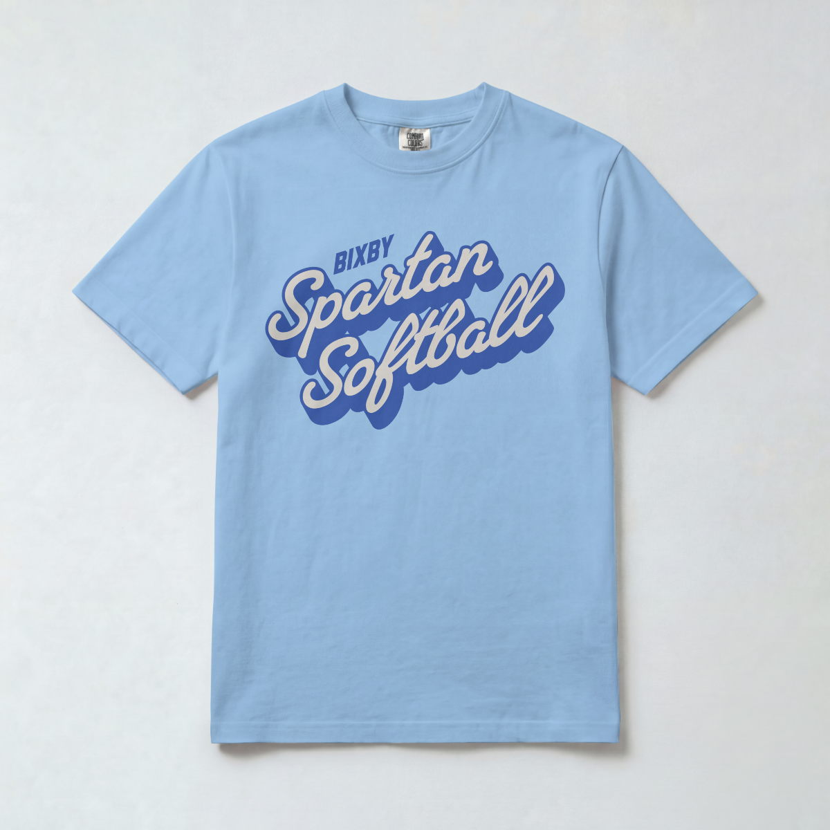 Vintage Spartans Softball Tee | Hydrangea
