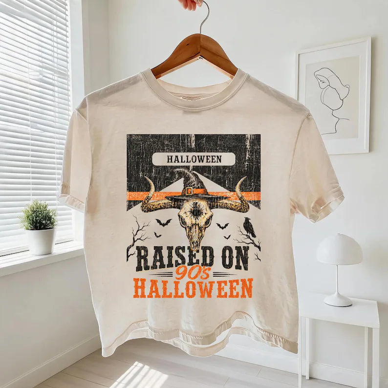 Raised on Halloween Comfort Colors tee