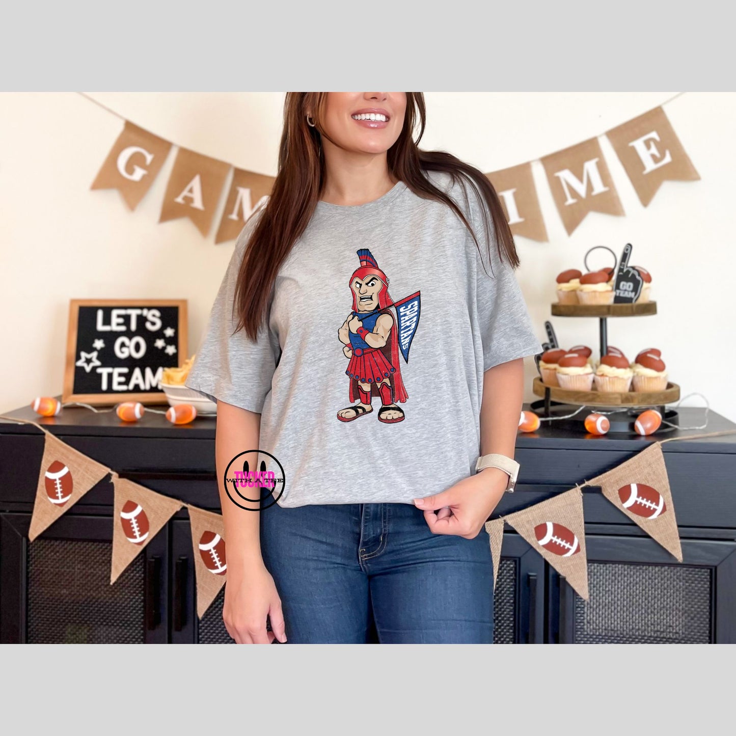 Retro Spartan Mascot Tee – Comfort Colors or District CVC