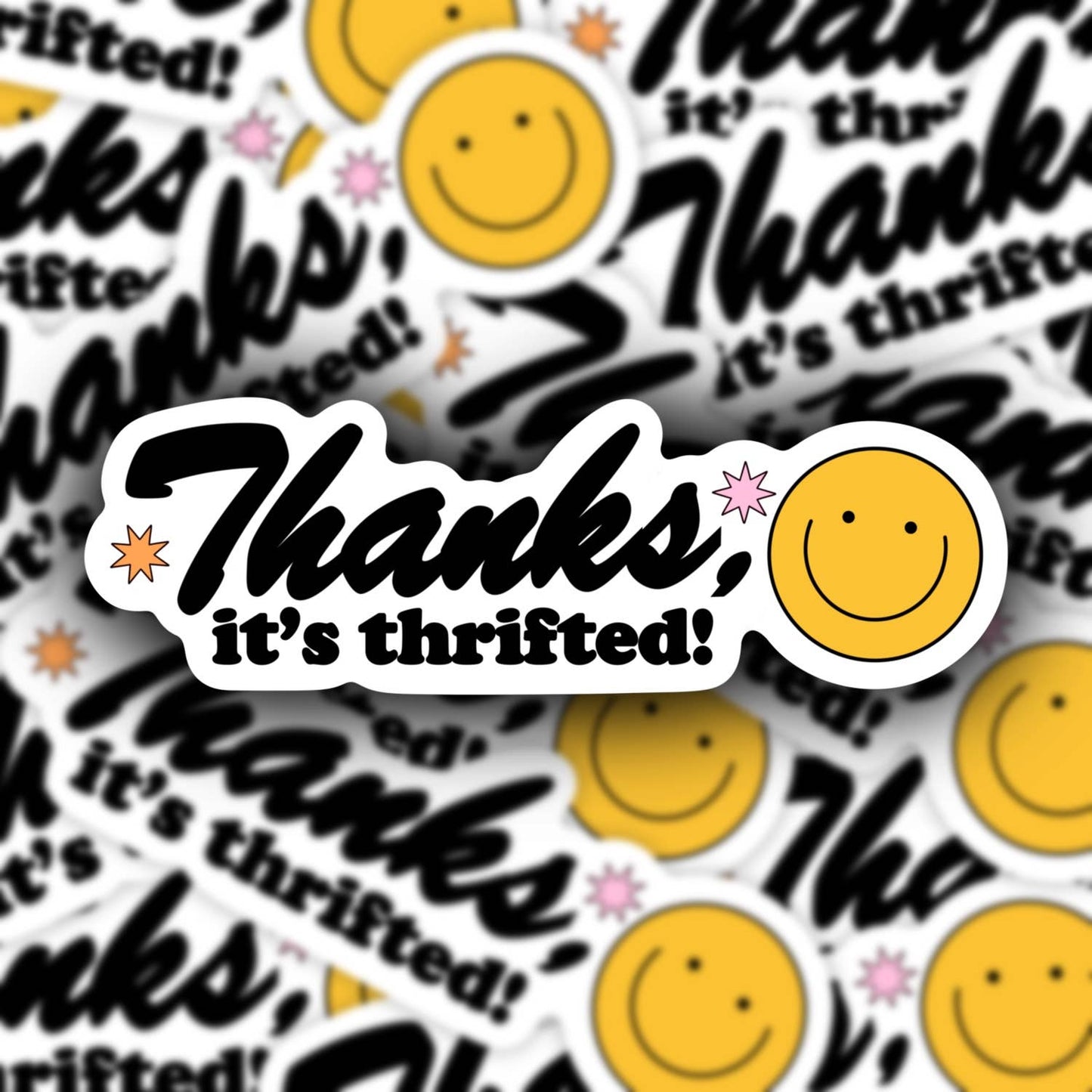 Thanks It’s Thrifted, Retro Sticker