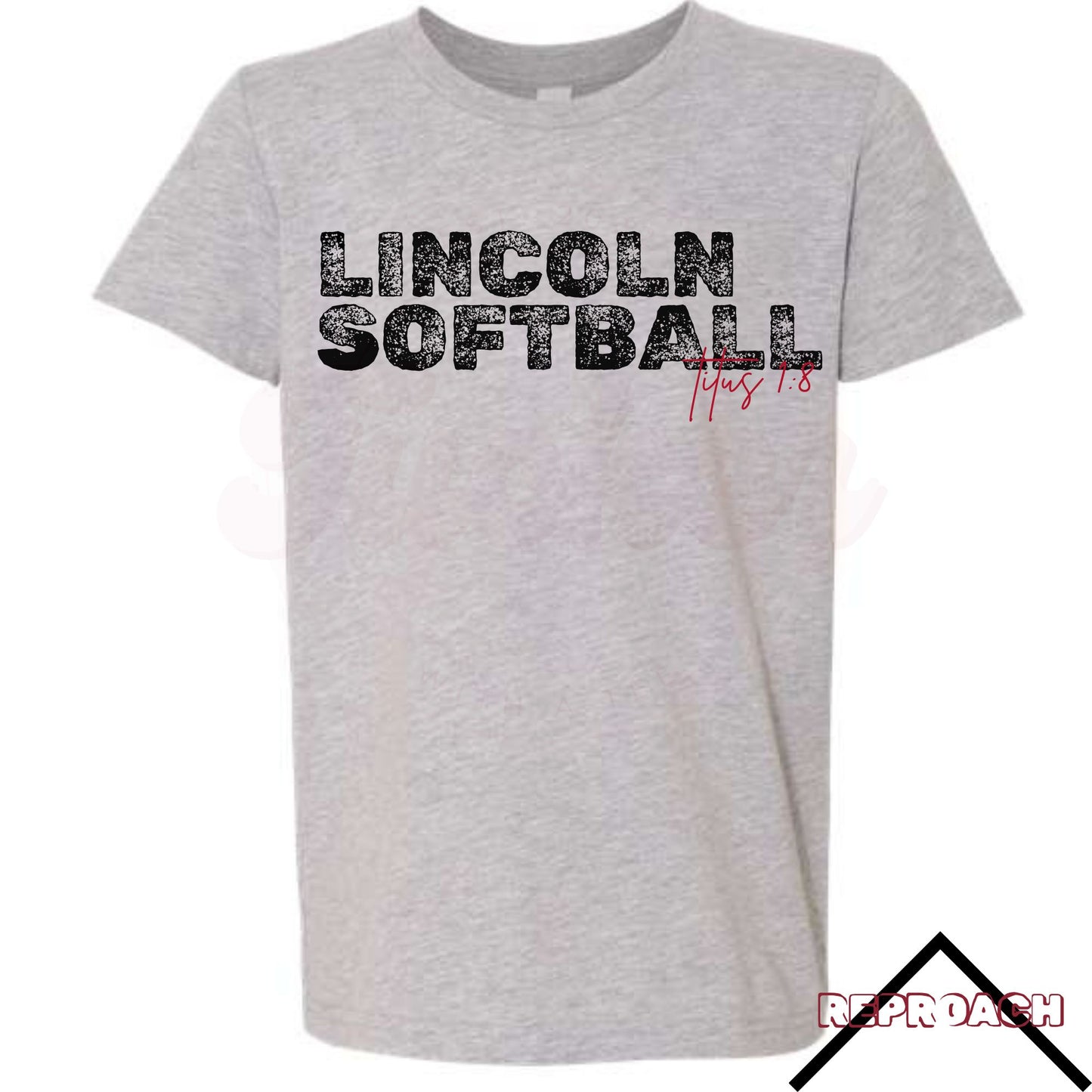 LCS SOFTBALL HEATHER GREY TEE - YOUTH