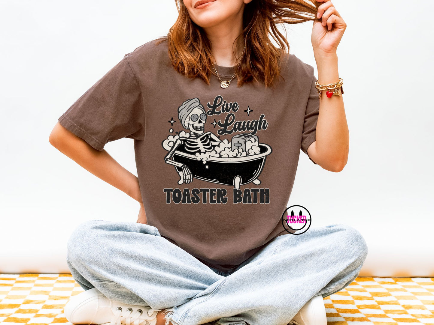Live Laugh Toaster Bath Tee