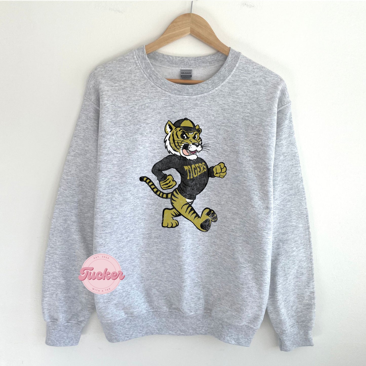 YOUTH & TODDLER VINTAGE GOLD TIGER SWEATSHIRT