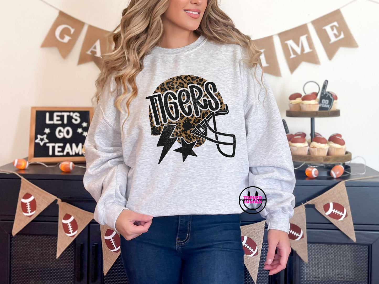 Tigers Leopard Football Helmet Crewneck – Ash Port & Co