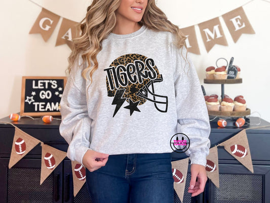 Tigers Leopard Football Helmet Crewneck – Ash Port & Co