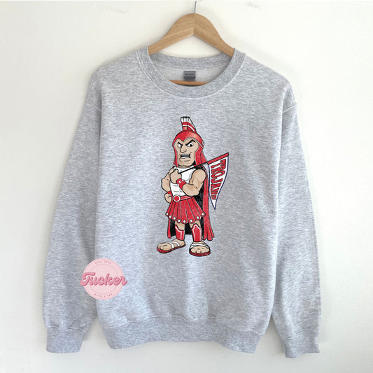 YOUTH & TODDLER VINTAGE RED TROJANS SWEATSHIRT