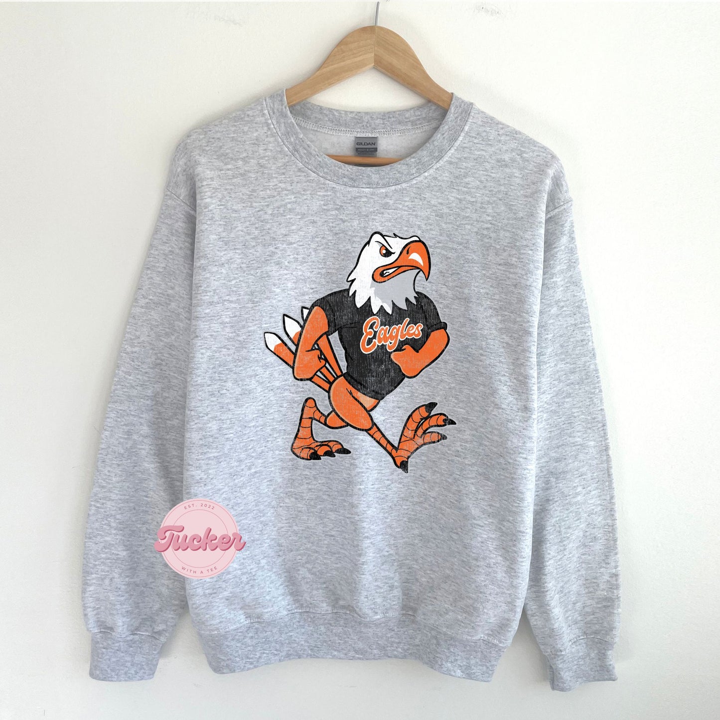 VINTAGE ORANGE & BLACK EAGLES SWEATSHIRT