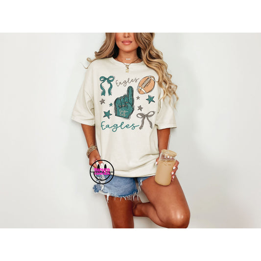 EAGLES BOW COLLAGE - COMFORT COLORS TEE