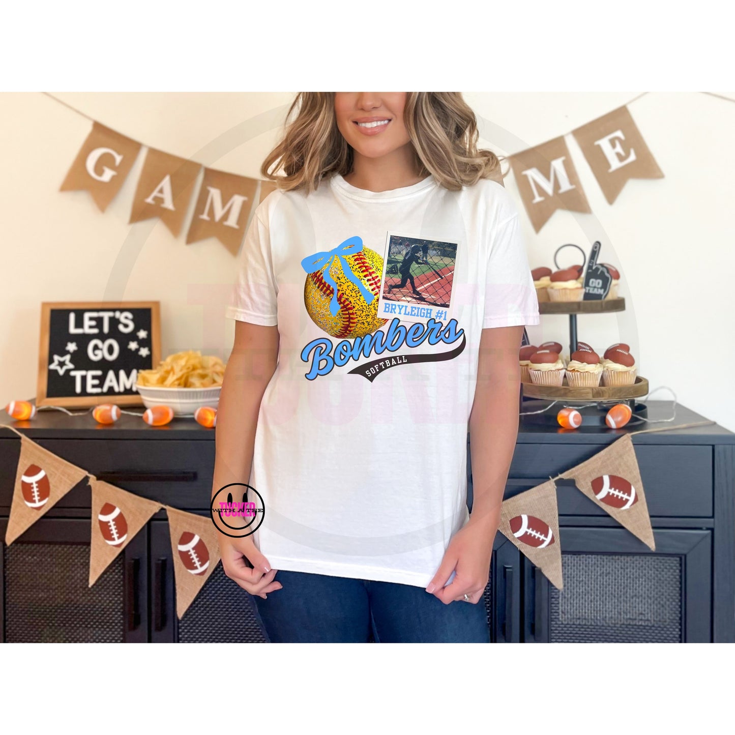 CUSTOMIZABLE TEAM COLORS & PHOTO - TEE OR CREWNECK