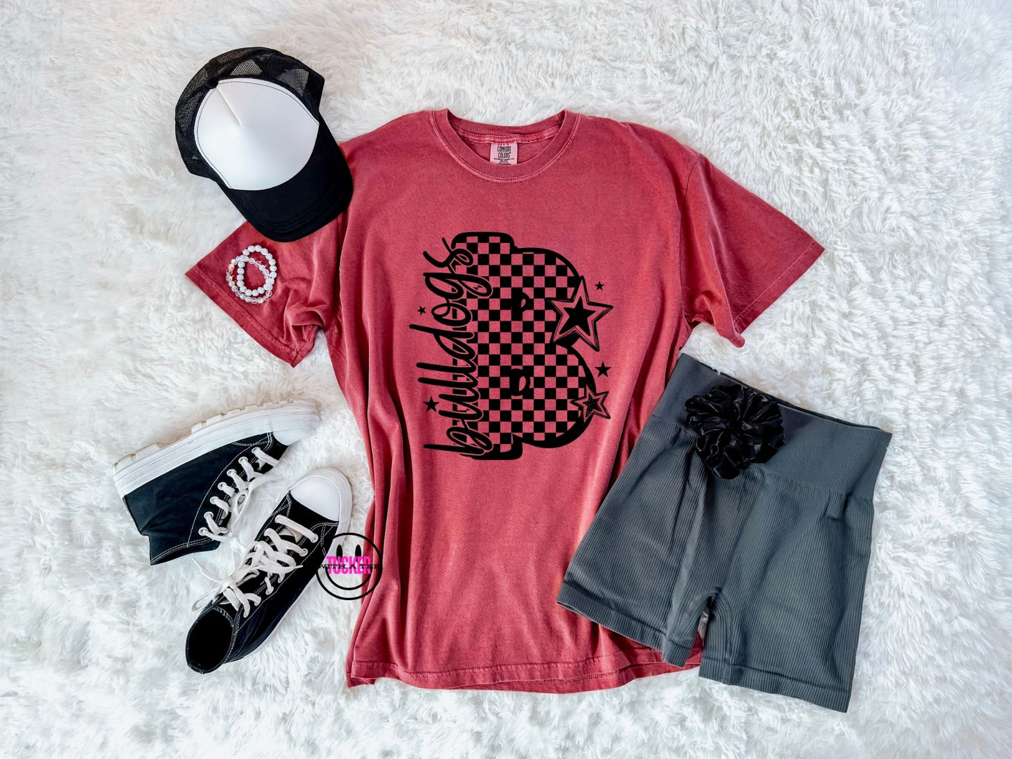 Bulldog mascot crimson Comfort Colors tee