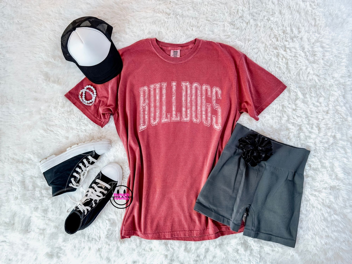 Collegiate Bulldogs crimson Comfort Colors tee