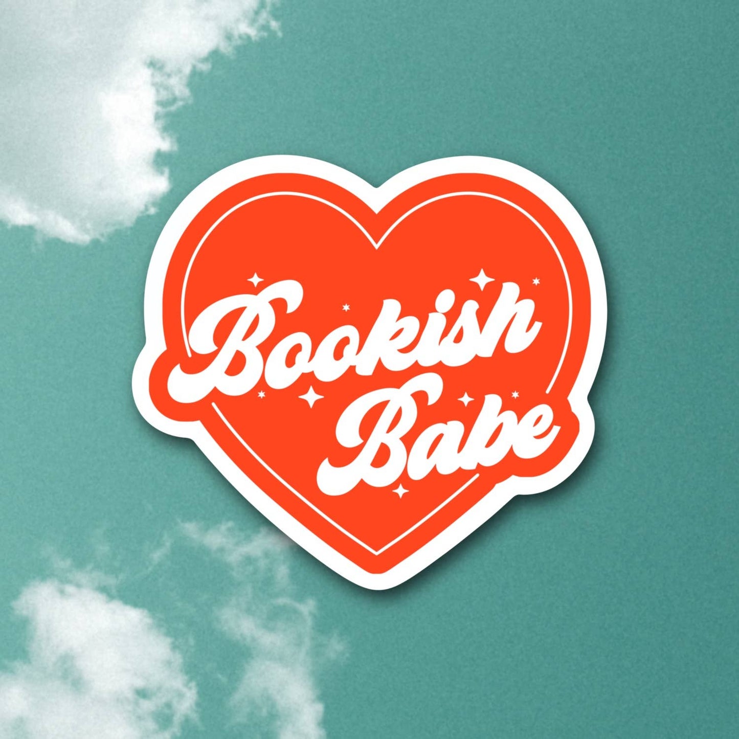 Bookish Babe, literature lovers  heart sticker