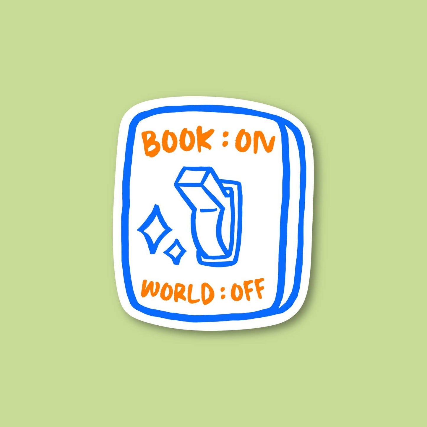 Book On World Off, Light switch doodle sticker
