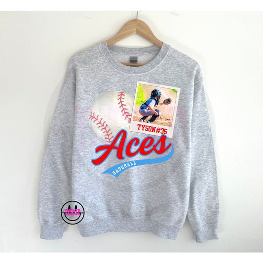 CUSTOMIZABLE TEAM COLORS & PHOTO - TEE OR CREWNECK