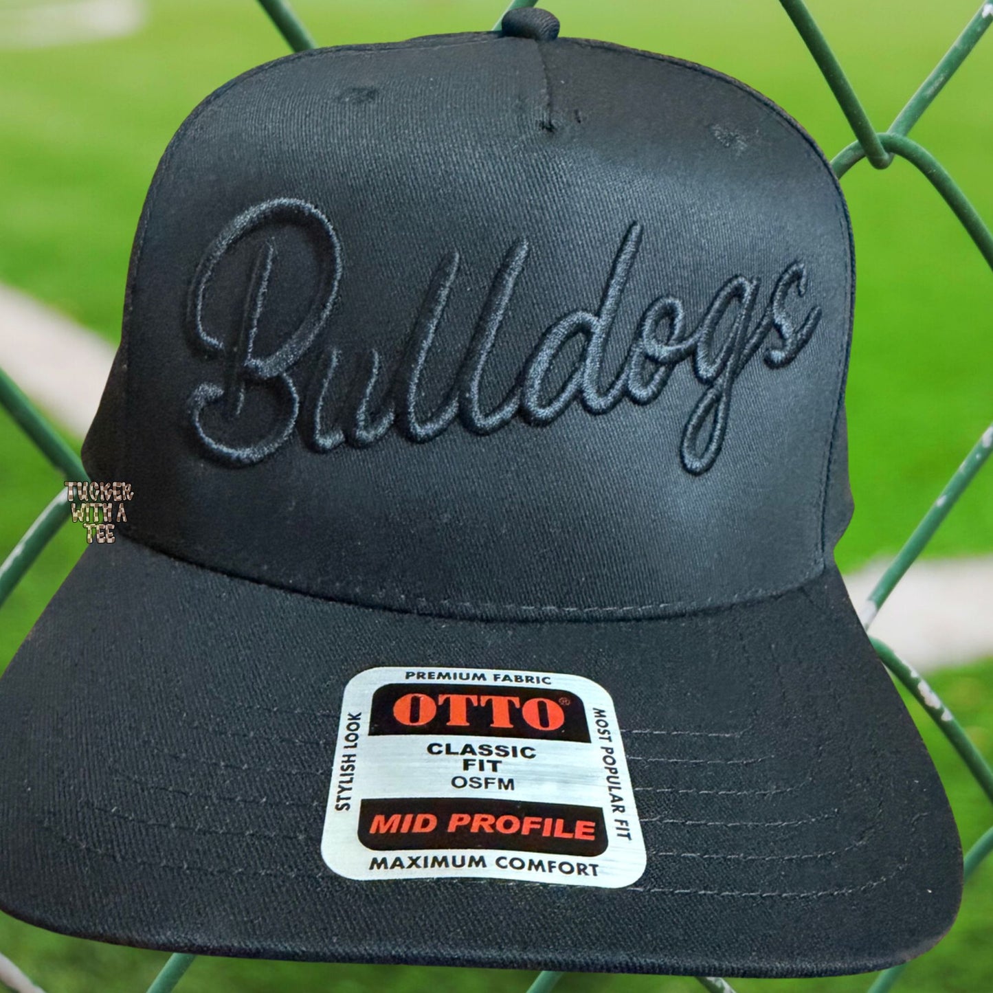 Black Bulldogs Puff Embroidered Otto Canvas Hat