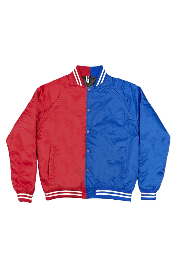 BLANK TWO TONE RETRO BASEBALL STYLE JACKET