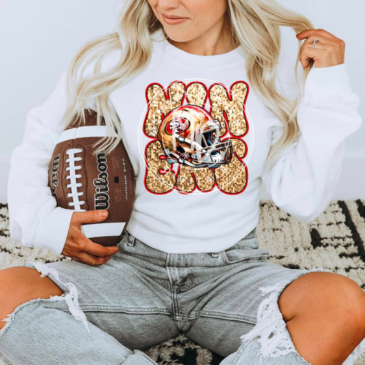 Niners Faux Sequin Crewneck