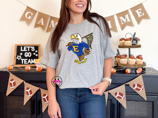 Retro Eagles Mascot Tee – Sport Grey District CVC (S-2XL)