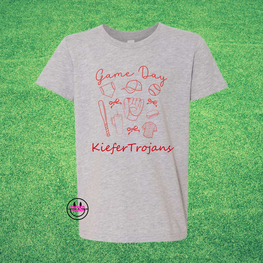KIEFER FUNDRAISER TEE - YOUTH TROJANS GAME DAY TEE