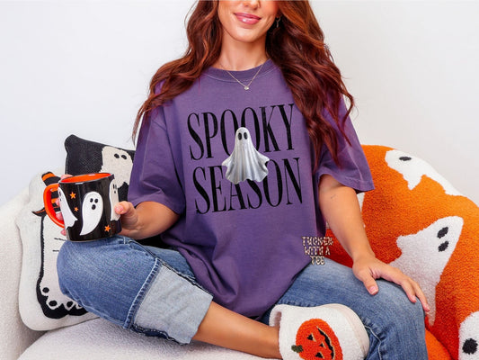 Spooky Season purple Halloween Comfort Colors tee