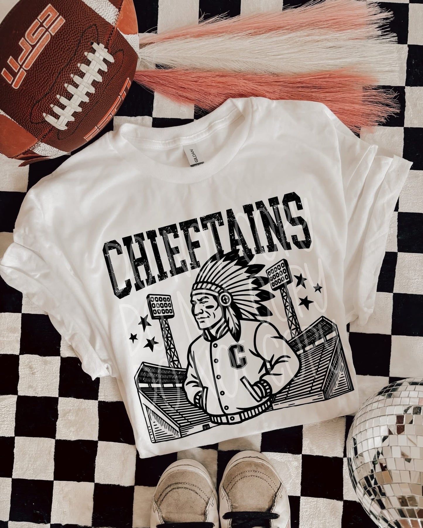 Letterman Jacket Mascot Tee or Sweatshirt – White or Ivory (S–2XL)