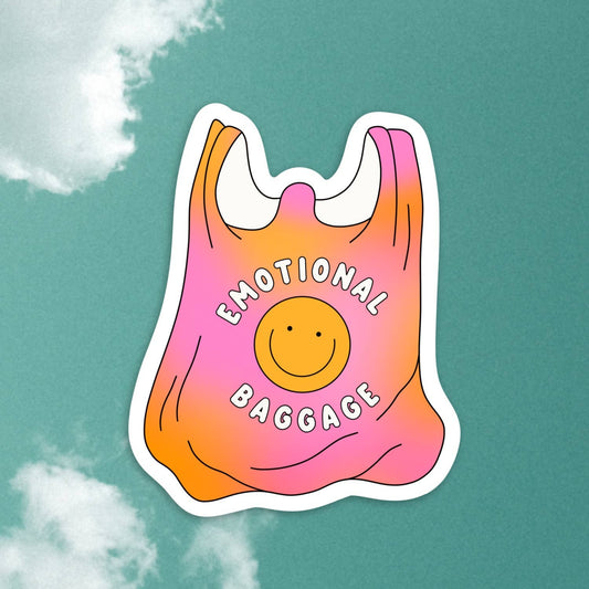 Emotional Baggage, Funny Mental Health Sticker