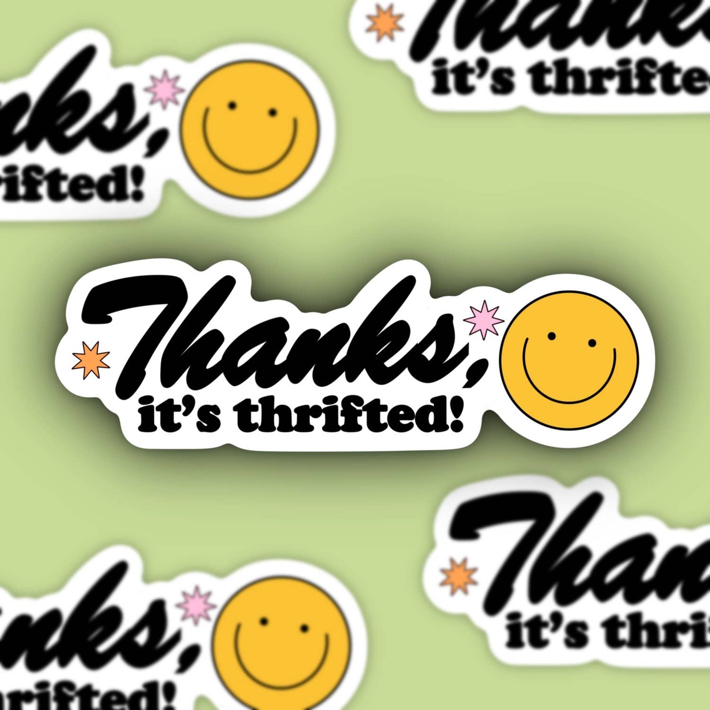 Thanks It’s Thrifted, Retro Sticker