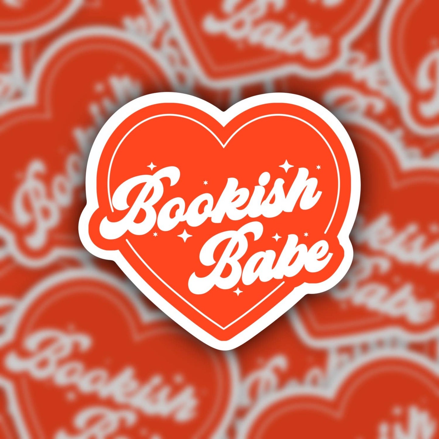 Bookish Babe, literature lovers  heart sticker