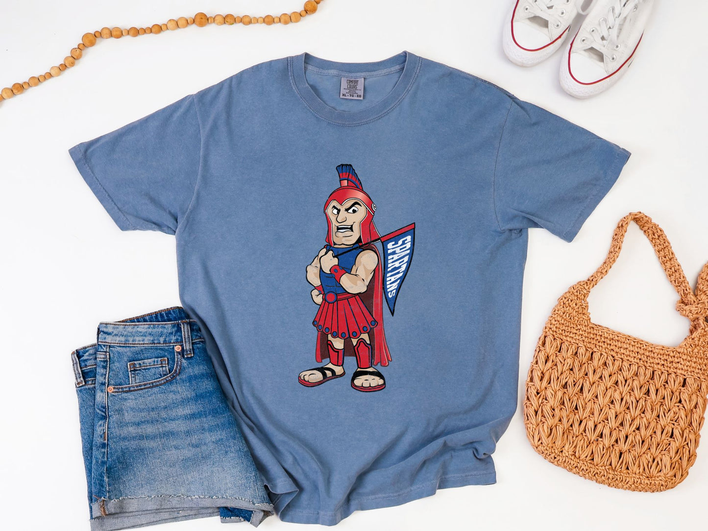 Vintage Inspired Spartan Mascot Tee | Adult