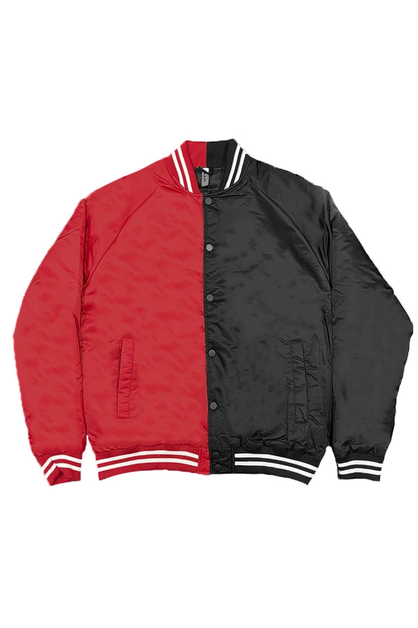 BLANK TWO TONE RETRO BASEBALL STYLE JACKET