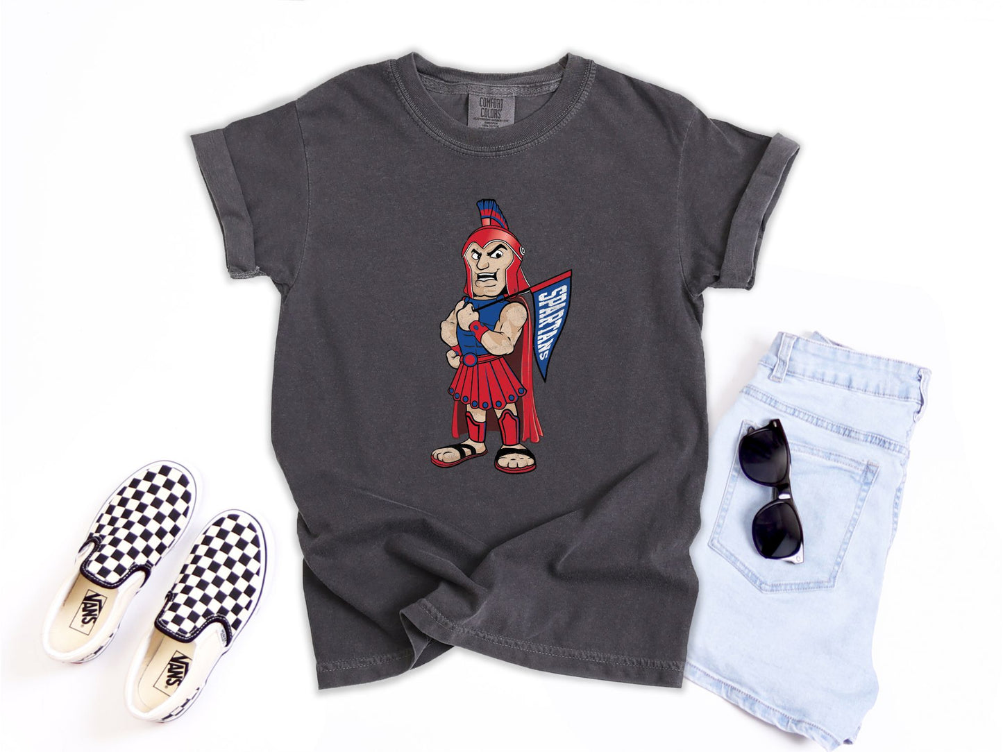 Vintage Inspired Spartan Mascot Tee | Youth