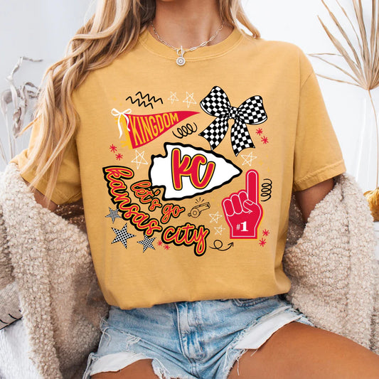 KC Preppy Collage Tee – Comfort Colors