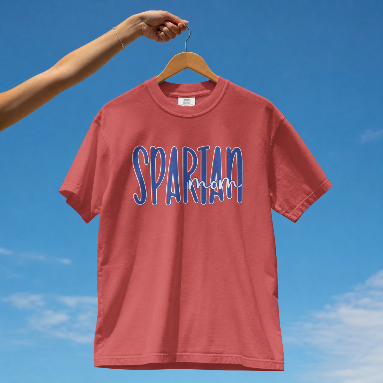 Spartan Mom Tee | Comfort Colors 1717 | Crimson