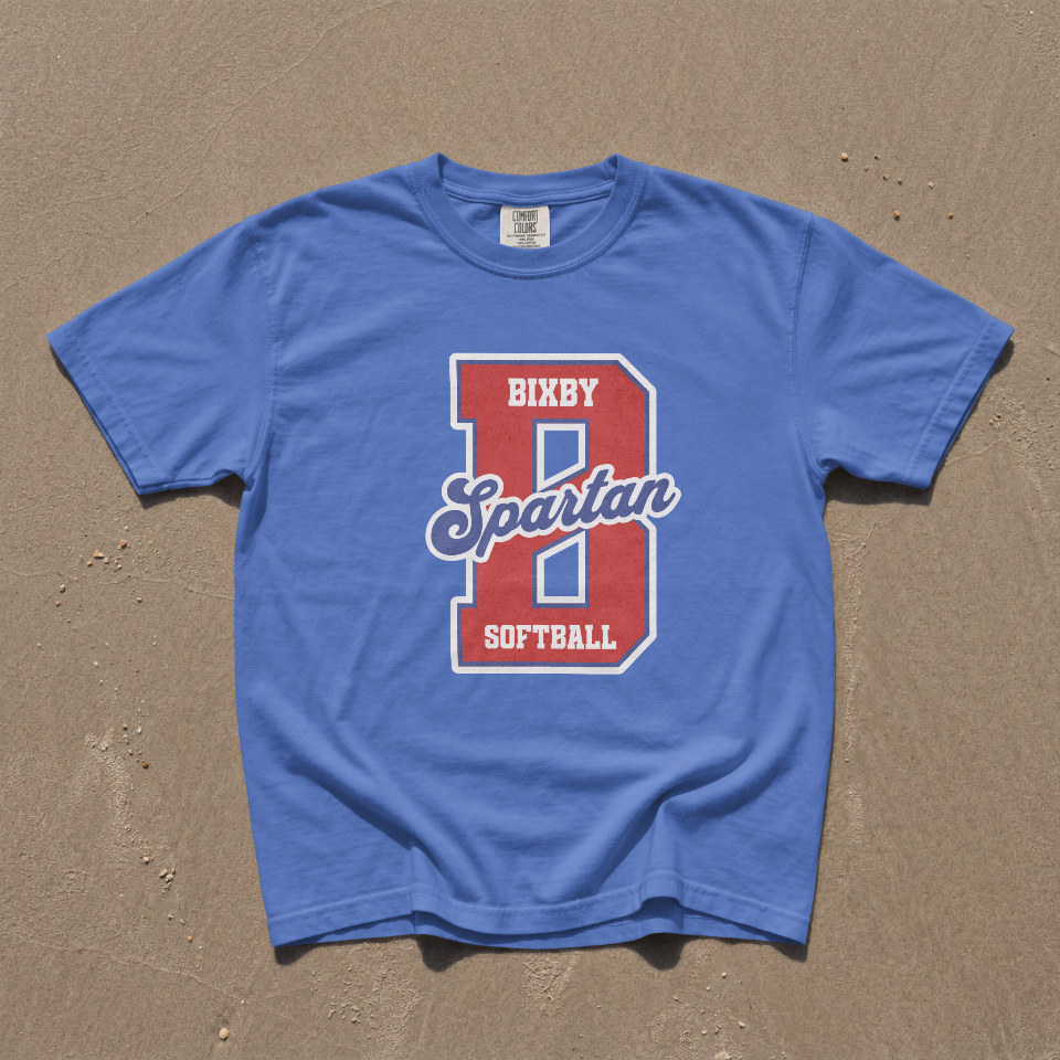 Bixby Spartan Softball "B" Logo Tee
