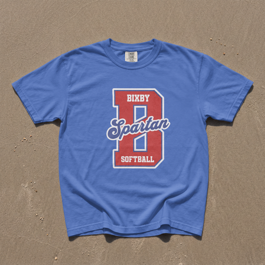 Bixby Spartan Softball "B" Logo Tee