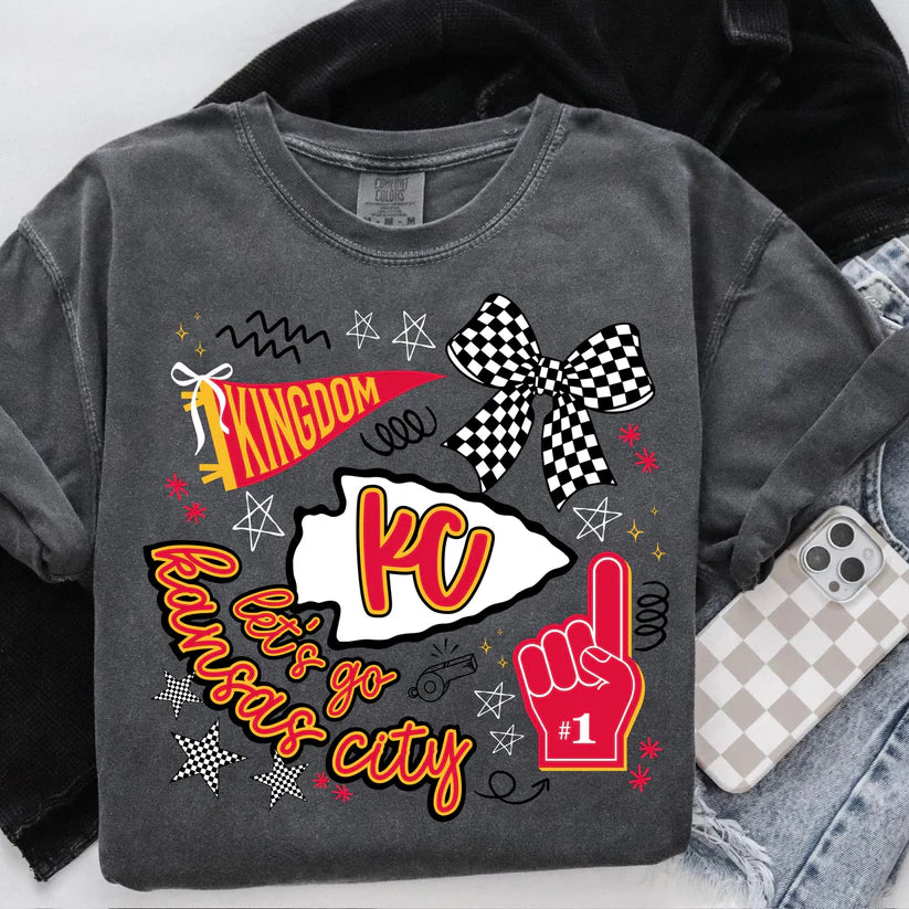 KC Preppy Collage Tee – Comfort Colors