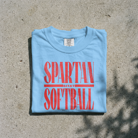 Bixby Softball Stacked | Comfort Colors 1717 | Hydrangea