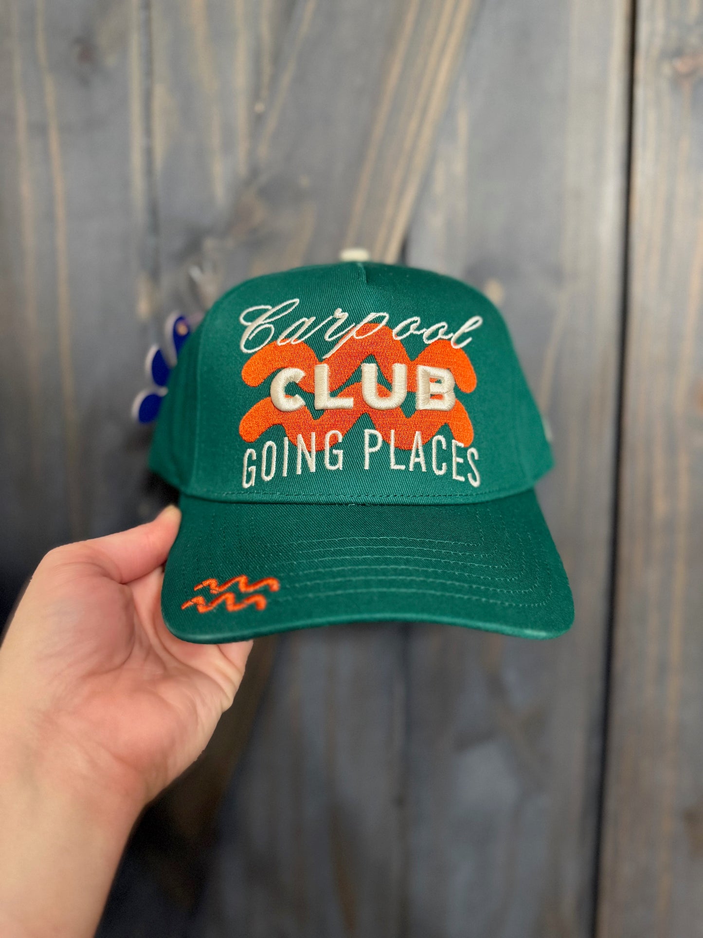 Carpool Club Going Places Canvas Hat – Green - KAXI