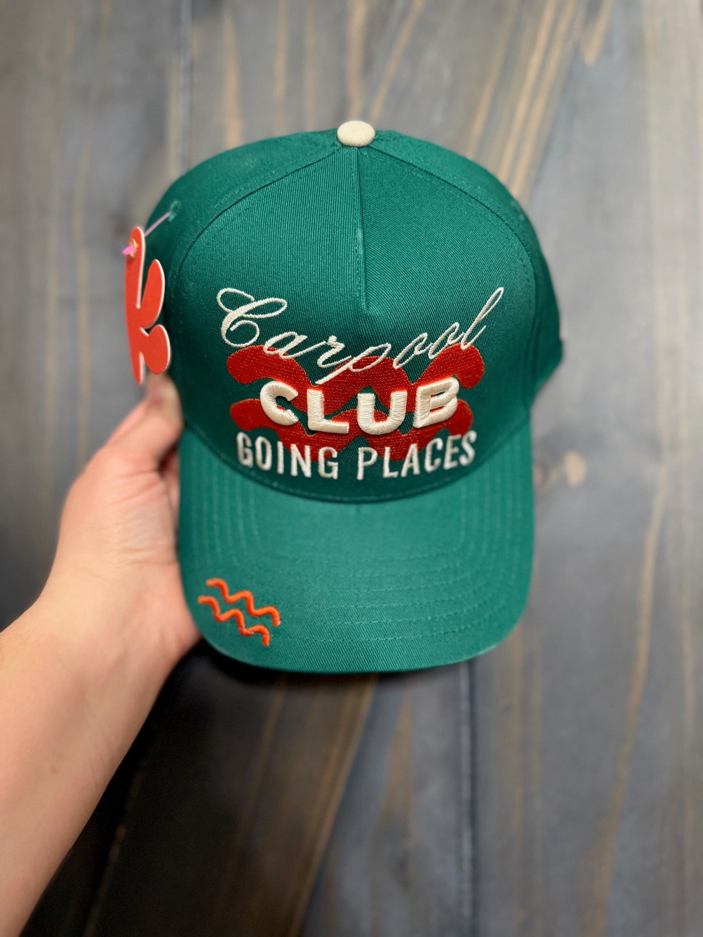 Carpool Club Going Places Canvas Hat – Green - KAXI