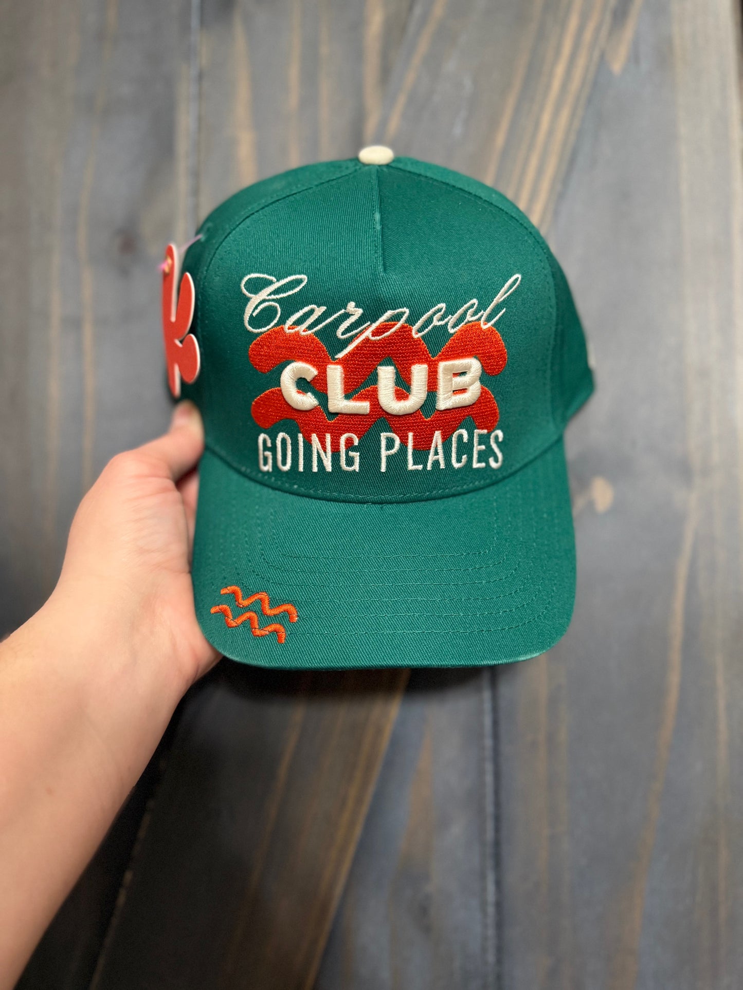 Carpool Club Going Places Canvas Hat – Green - KAXI