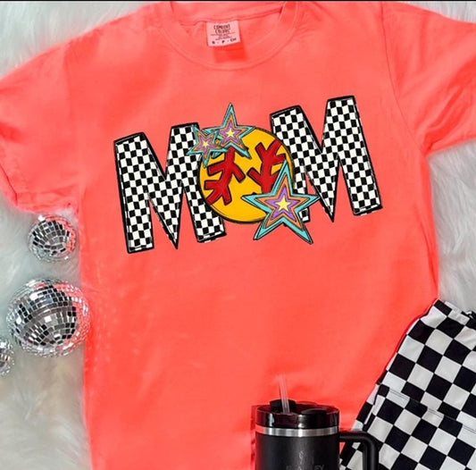 NEON SOFTBALL MAMA - COMFORT COLORS