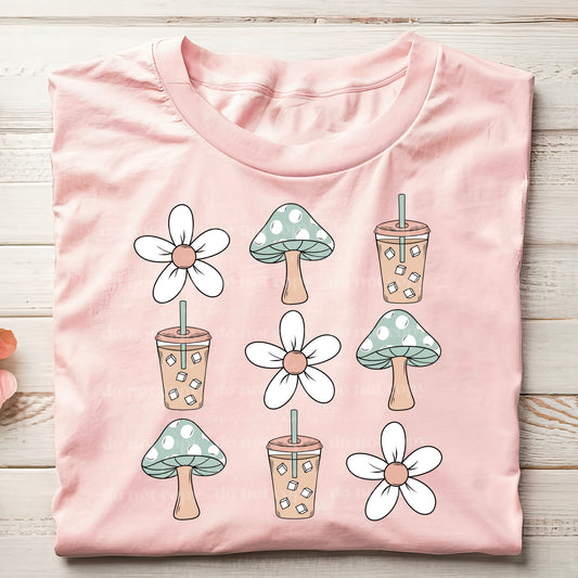 RETRO ICED COFFEE & MUSHROOM TEE