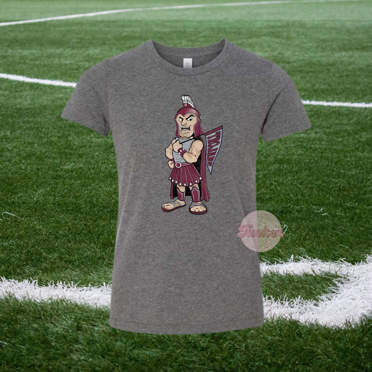 VINTAGE MAROON TROJAN TEE