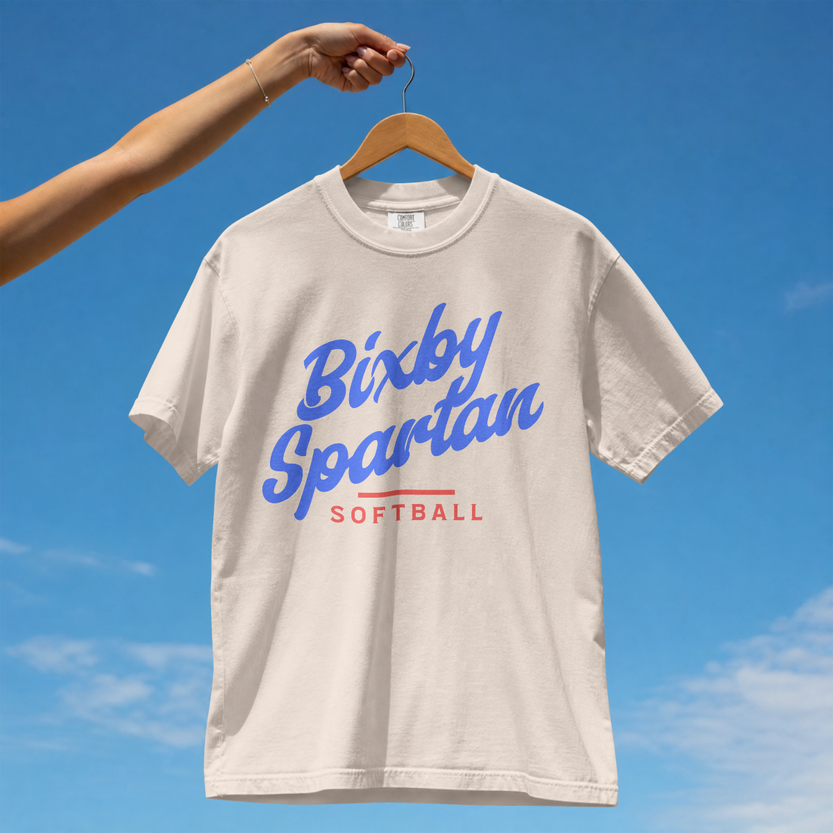 Bixby Spartans Retro | Comfort Colors 1717 | Ivory