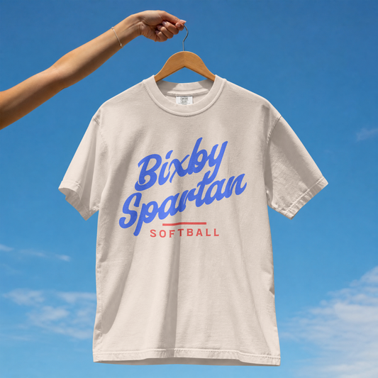 Bixby Spartans Retro | Comfort Colors 1717 | Ivory