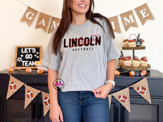 LCS Softball Tee | Bella+Canvas CVC Athletic Heather